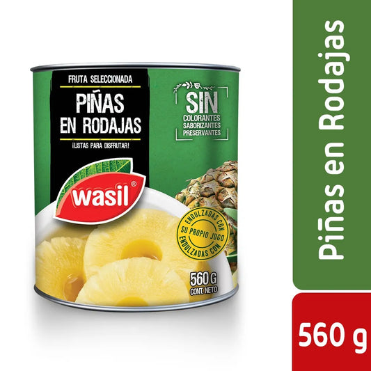 Piñas en Rodajas Wasil 560g