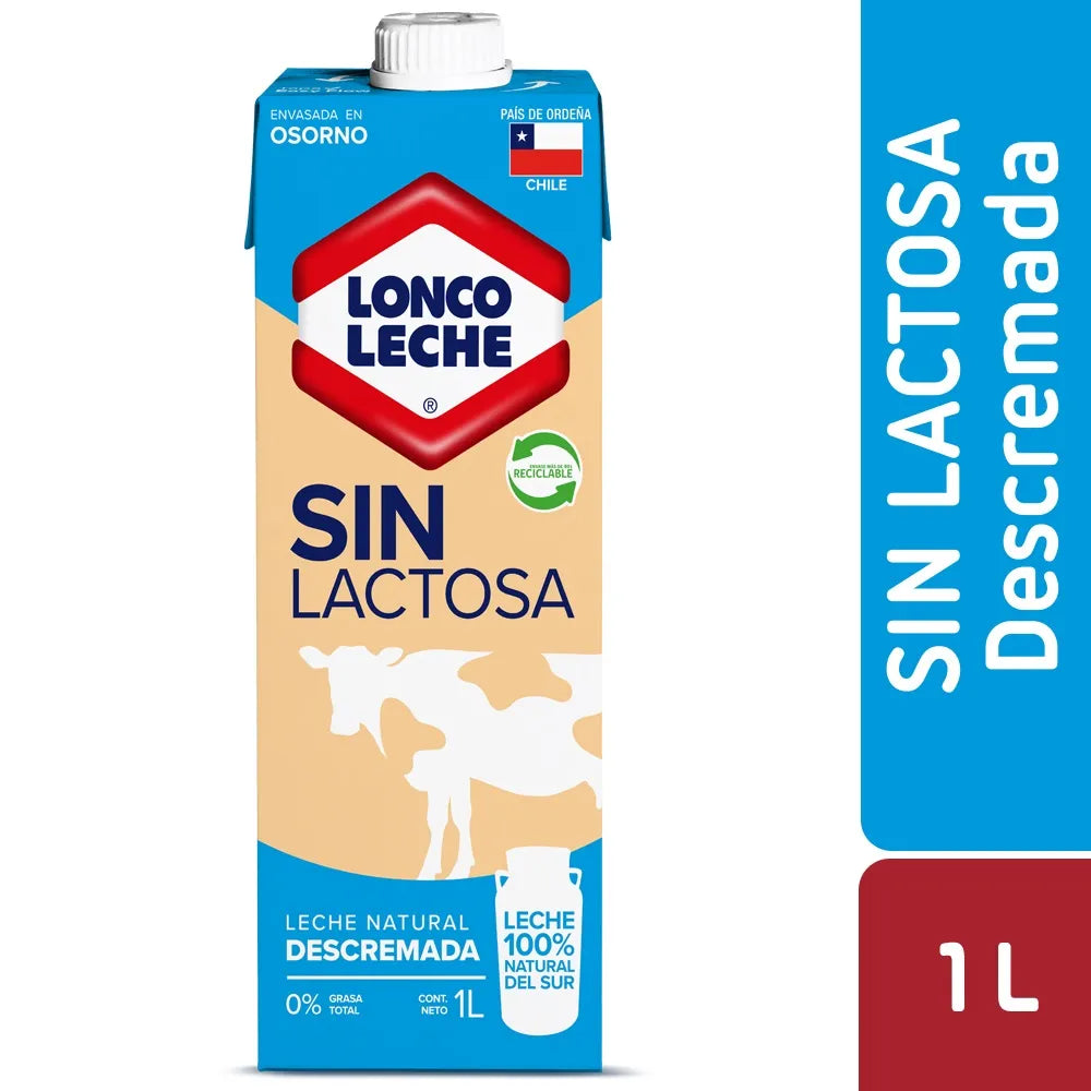 Leche Descremada Sin Lactosa Lonco Leche 1Lt