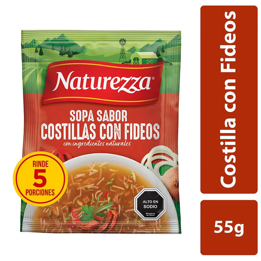 Sopa Costilla Fideos Naturezza 68g