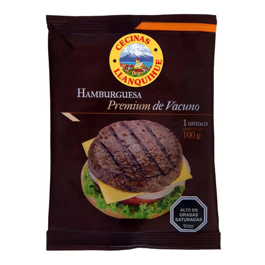 Hamburguesa Llanquihue Premium De Vacuno 100 gr