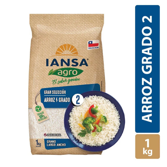 ARROZ IANSA AGRO LARGO 1 KG GRADO 2