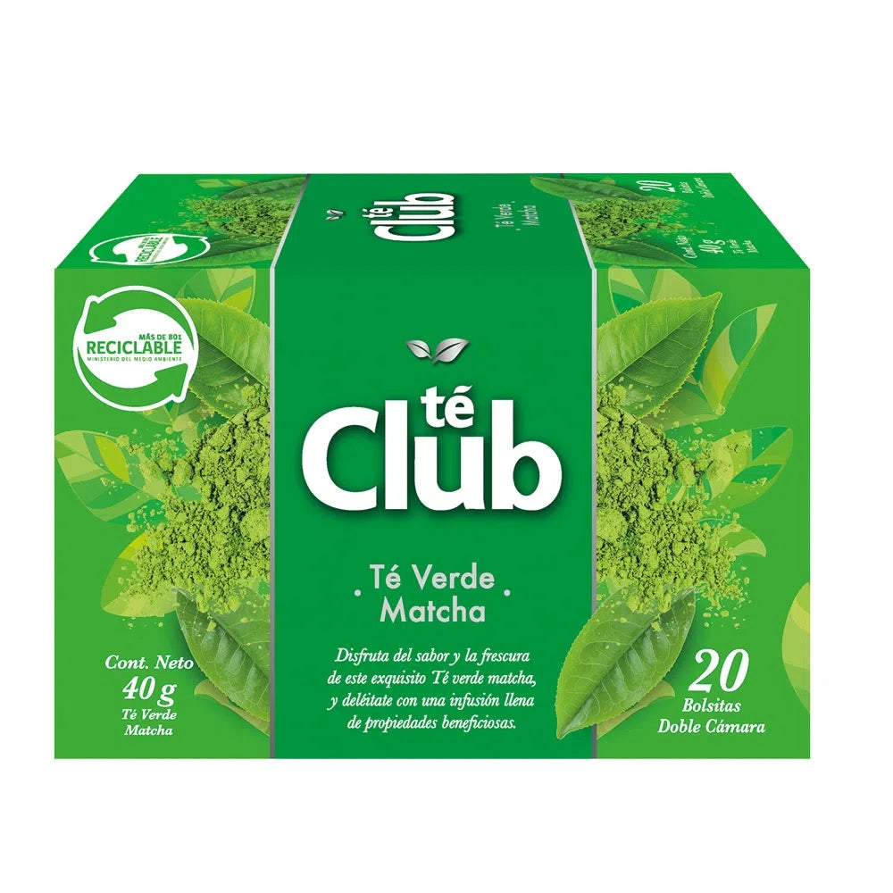 Té Club Verde Matcha 20 Bolsitas