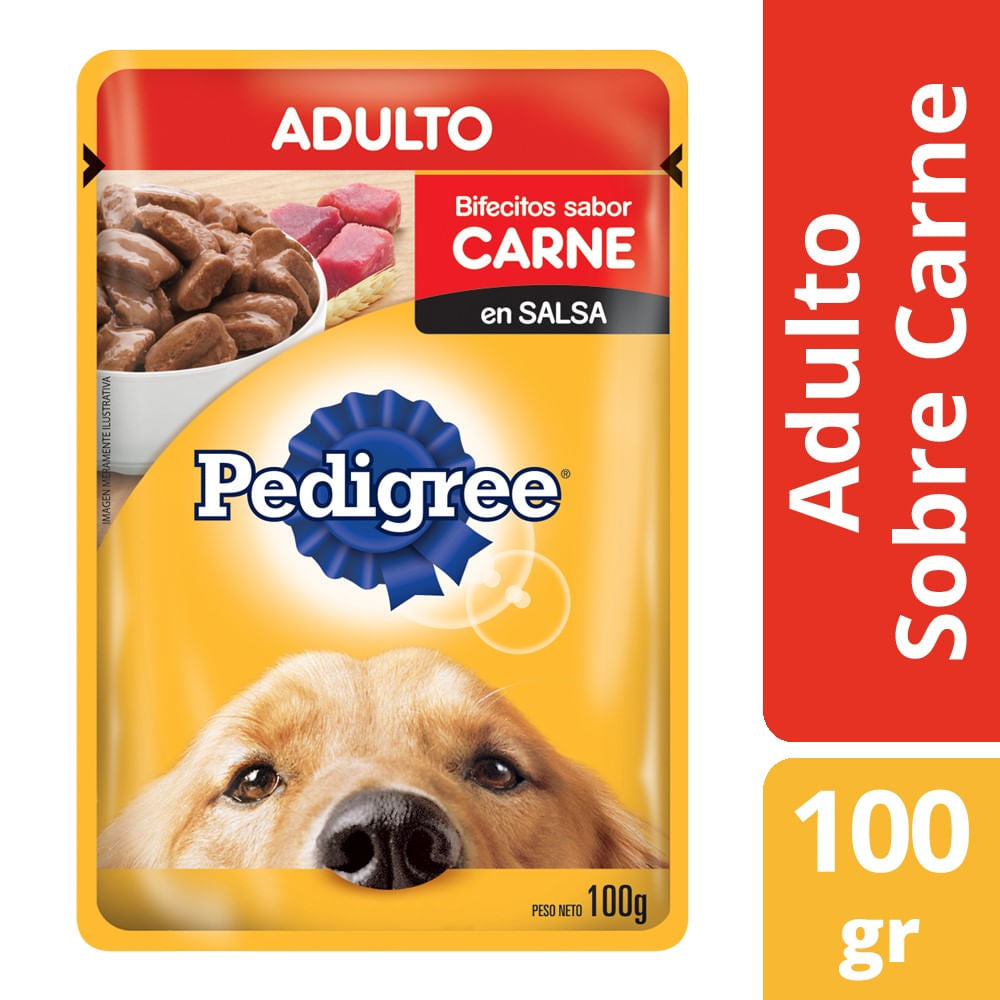 Pedigree Alimento Húmedo Adulto Carne 100g