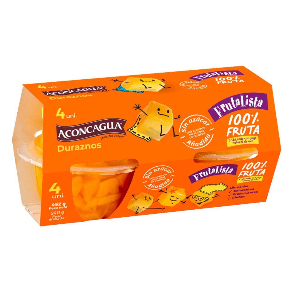 Pack Duraznos Aconcagua 4un 452g