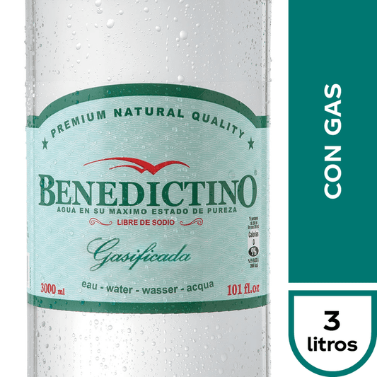 BENEDICTINO CON GAS 3 LTR