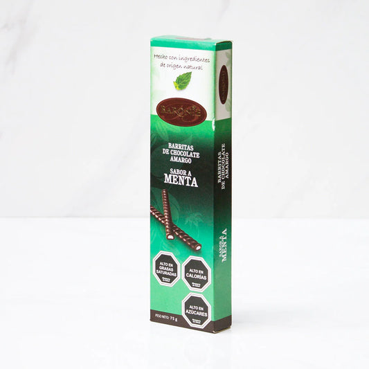 Barritas Chocolate Amargo Menta Baronie 75g