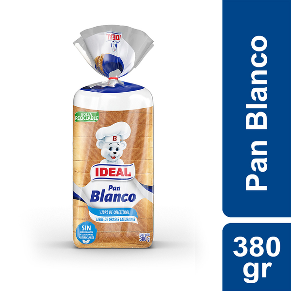 Pan De Molde Blanco Ideal 380g