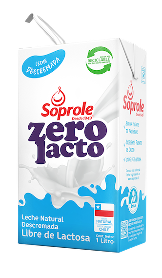 Leche Zerolacto Descremada Soprole 1 Lt