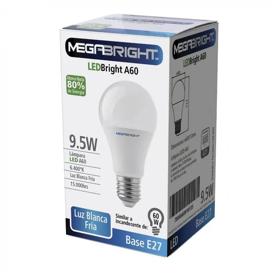 Ampolleta LED 9,5 W Luz Blanca MegaBright