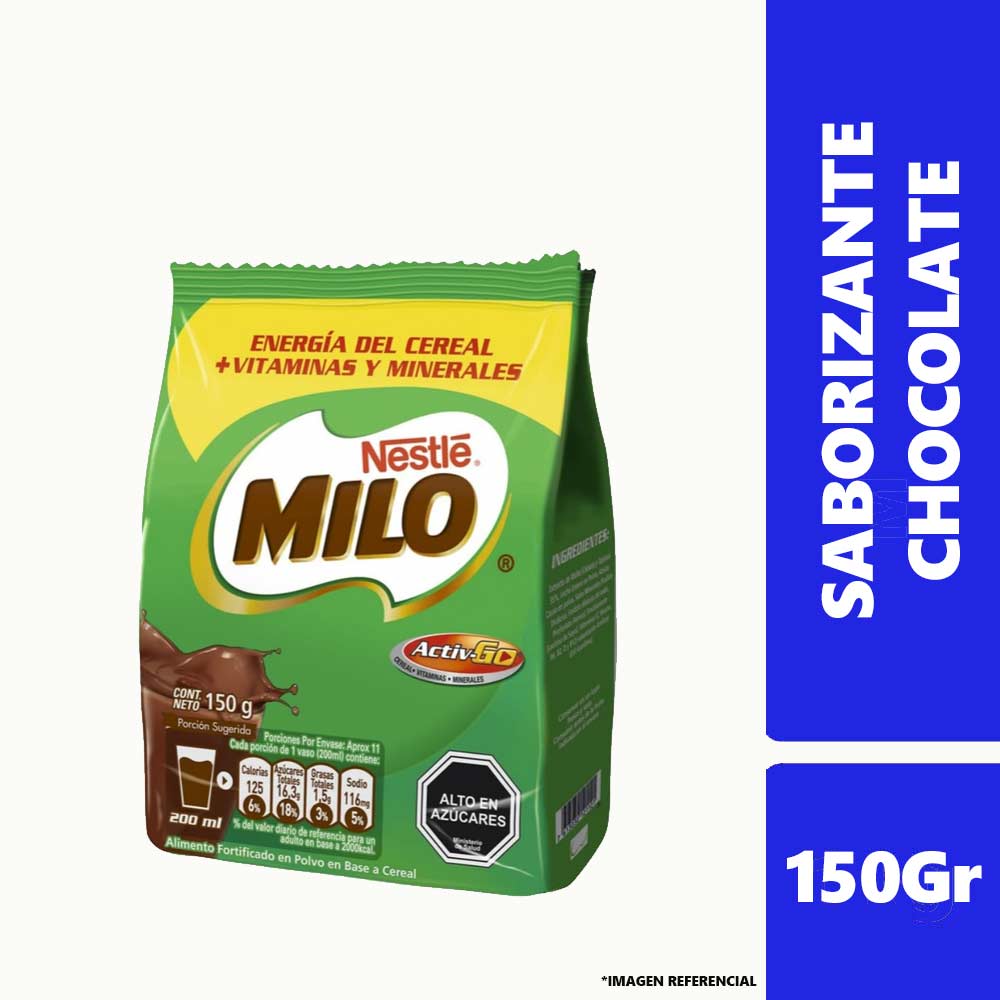 Saborizante Chocolate En Polvo Milo Nestle 150 g