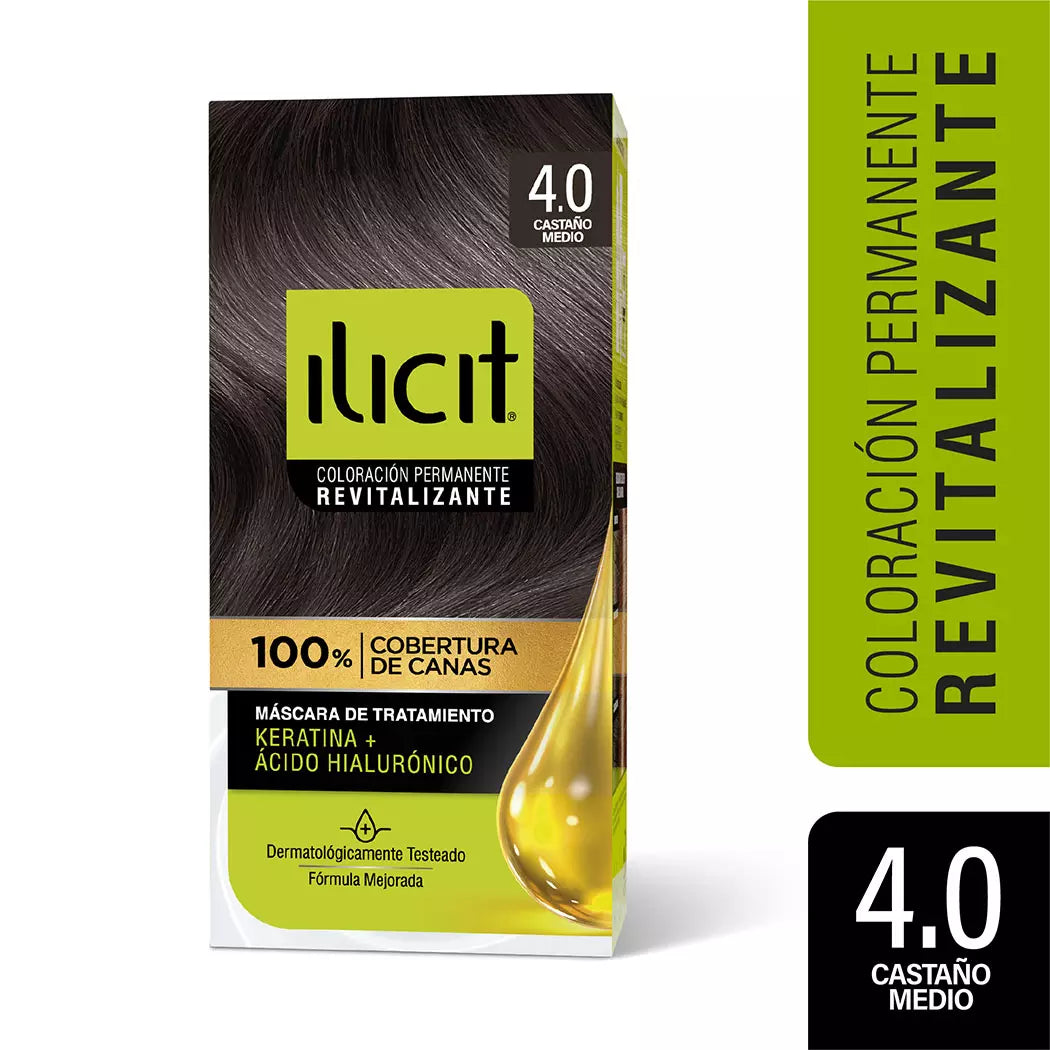 Tintura de Pelo Ilicit Castaño Medio 4.0 47g