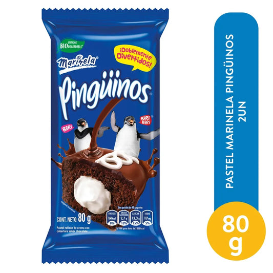 Pinguinos Marinela Choco 2 Un 80 Gr