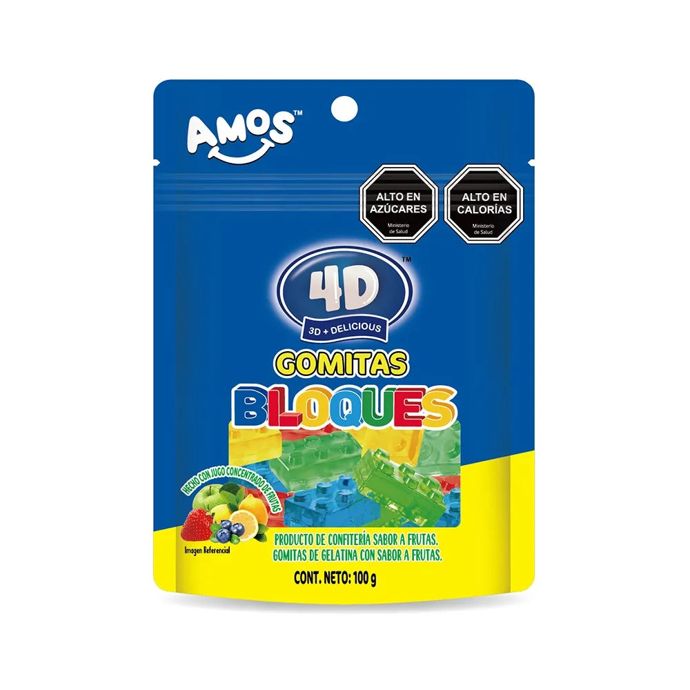 Gomitas 4D Bloques Amos 100g