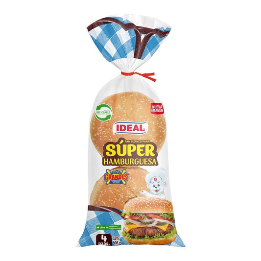 Pan Hamburguesa Ideal XL 4 Un