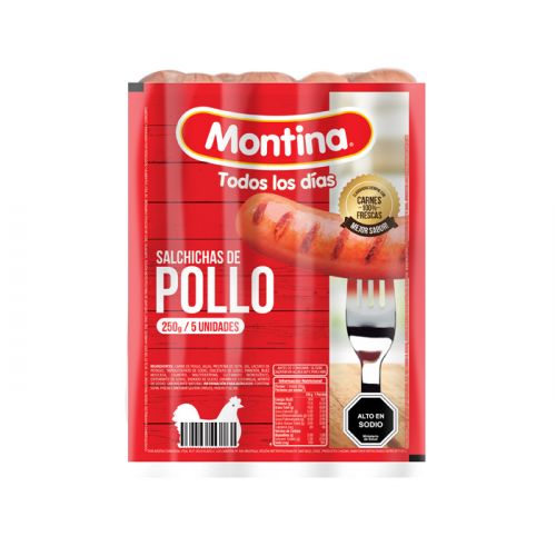 Salchicha de Pollo Montina 5un 250g