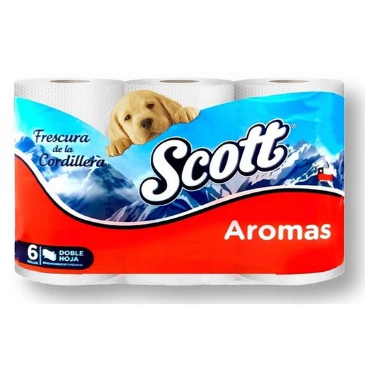 Papel Higiénico Scott Aromas Doble Hoja 6 rollos X 22Mts