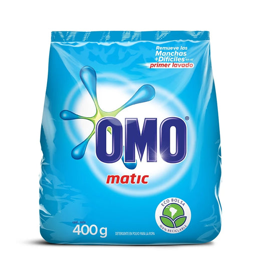 Jabón en Polvo Omo Matic 400 Gr