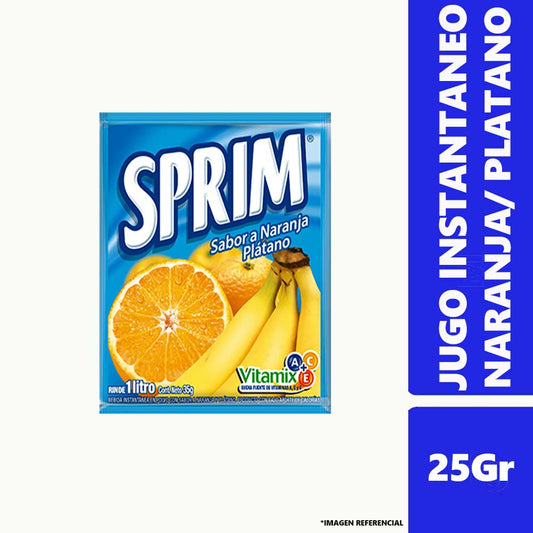 Jugo en Polvo Sprim Naranja Plátano 25 Gr