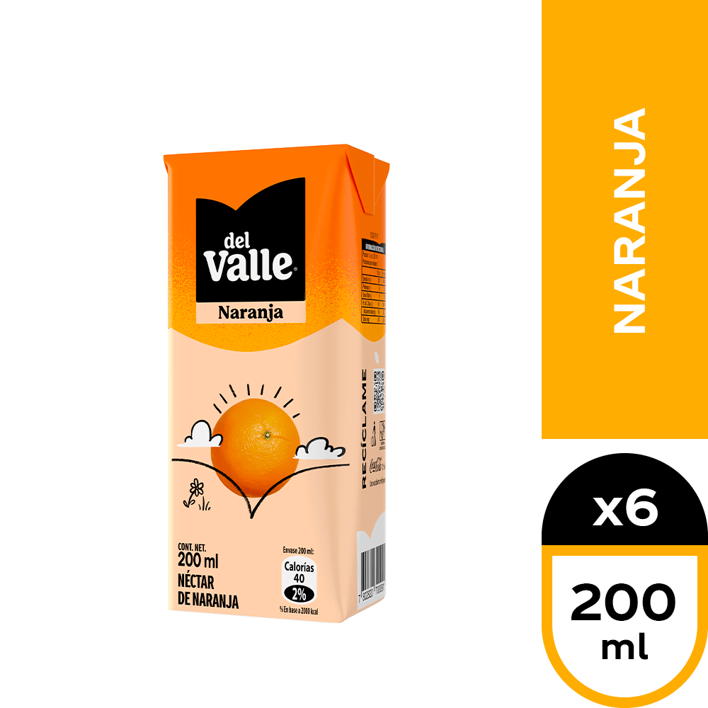 Nectar Naranja Andina del Valle 200ml 6un