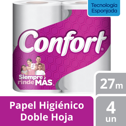 Papel Higiénico Confort 4 Rollos 27Mts