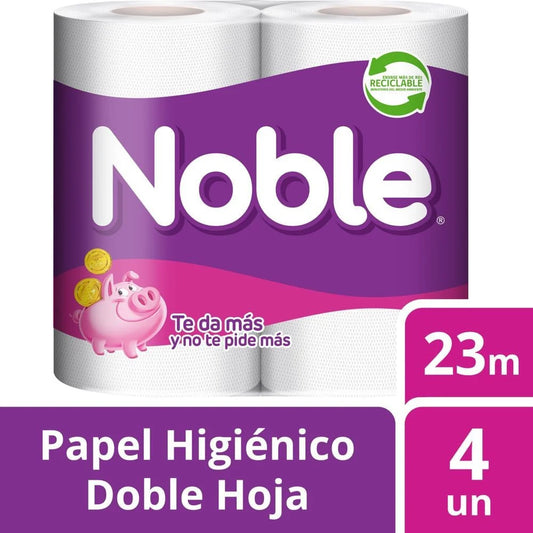 Papel Higienico Noble Doble Hoja 4un