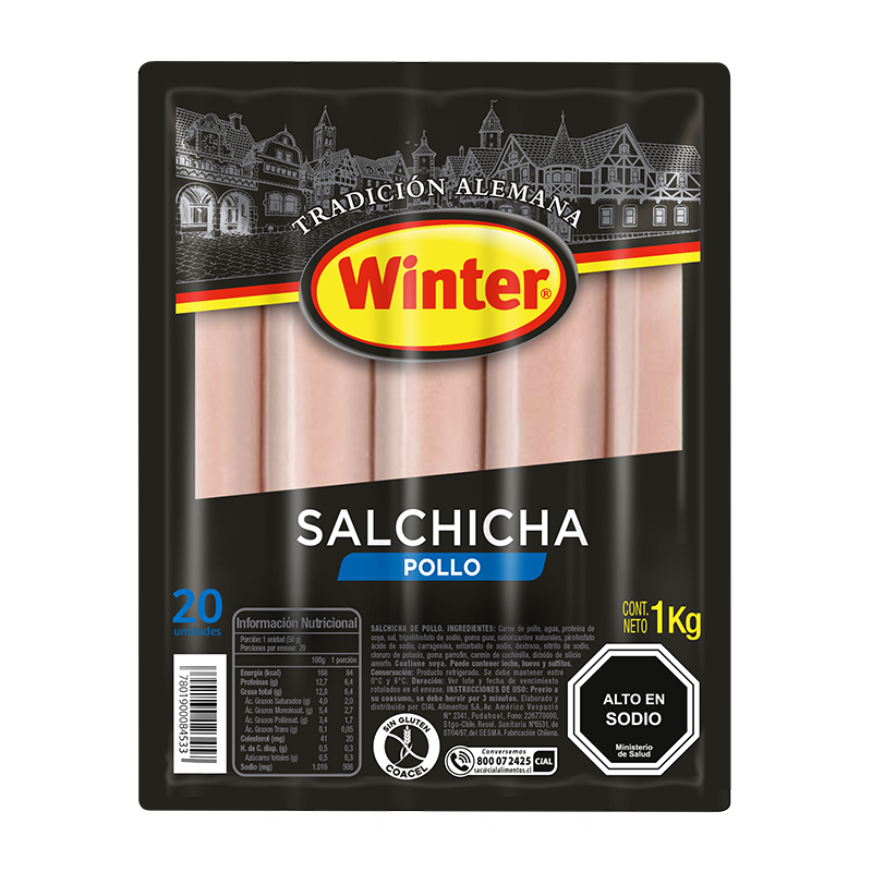 Salchicha de Pollo Winter 1Kg