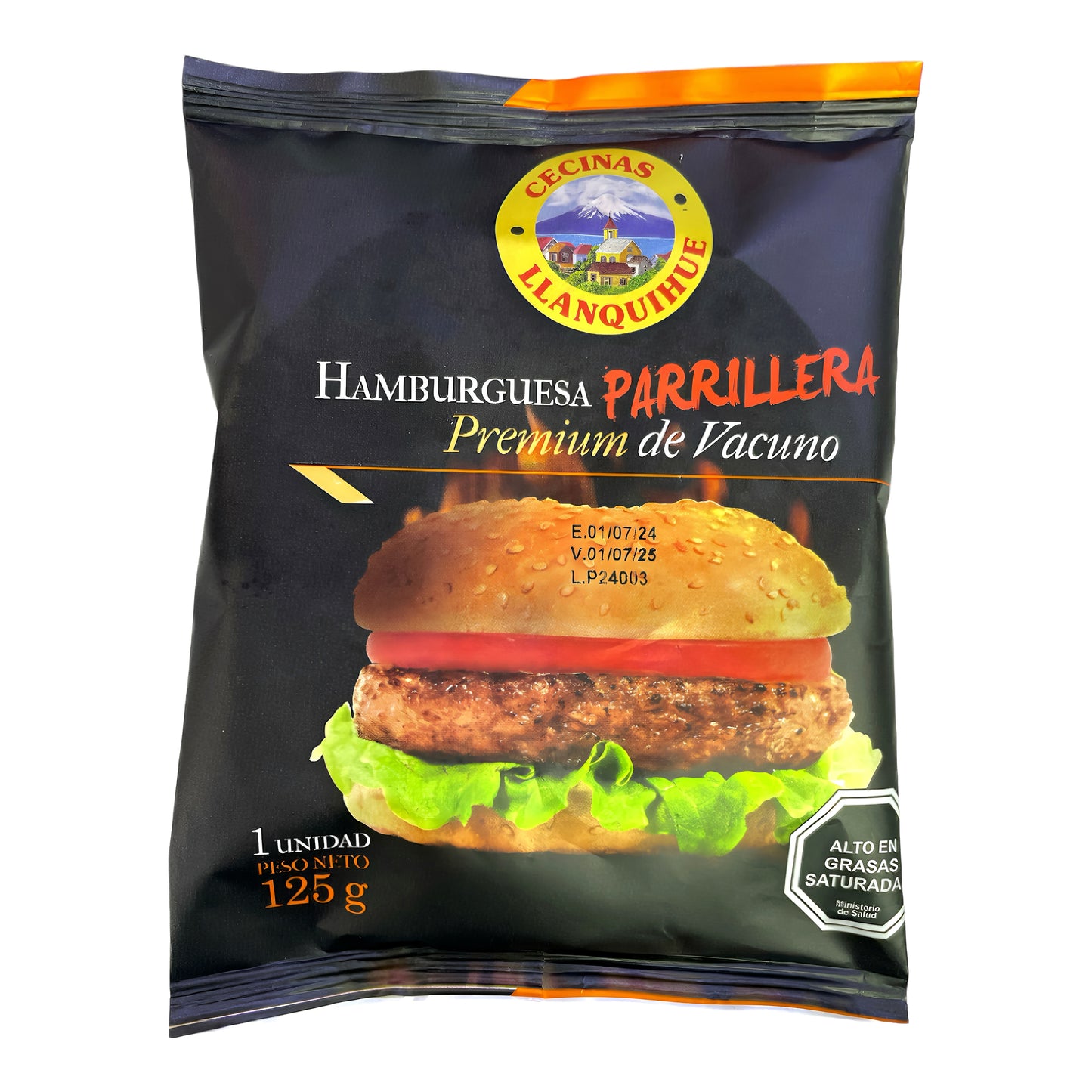 Hamburguesa de Vacuno Parrillera Llanquihue 125g