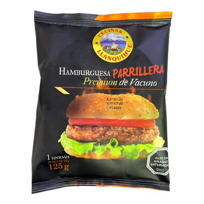 Hamburguesa de Vacuno Parrillera Llanquihue 125g