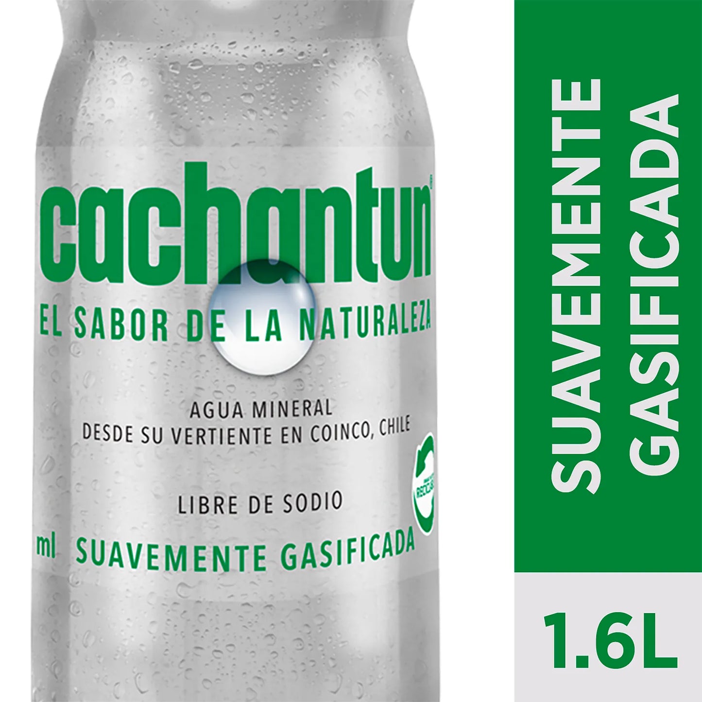 Agua Cachantun Suavemente gasificada 1.6Lt Desechable