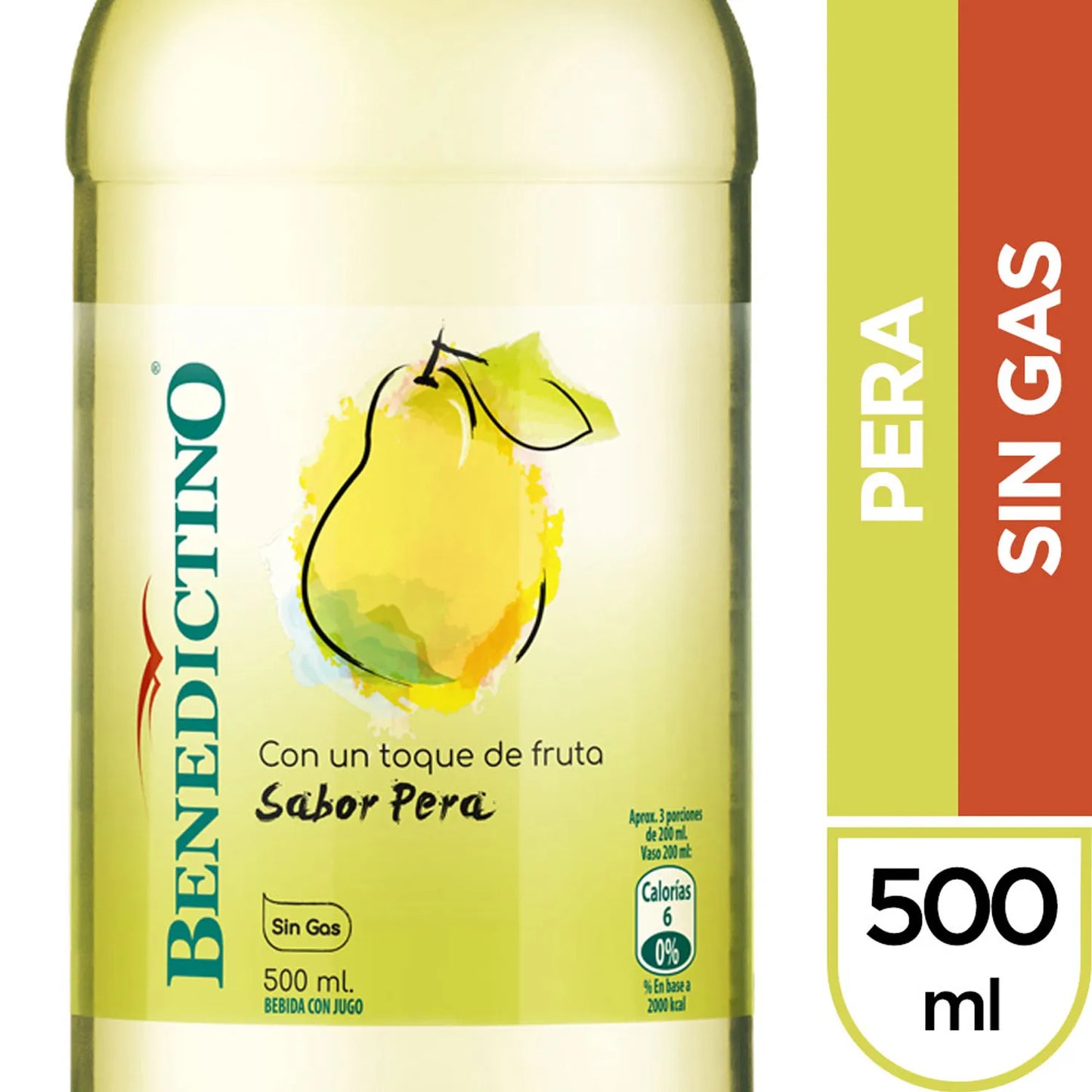 Agua con Sabor Benedictino Pera 500Ml