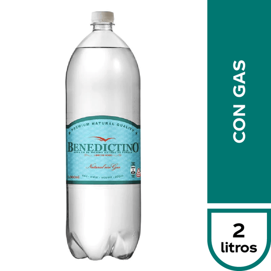 Agua Benedictino Con Gas 2.0Lt