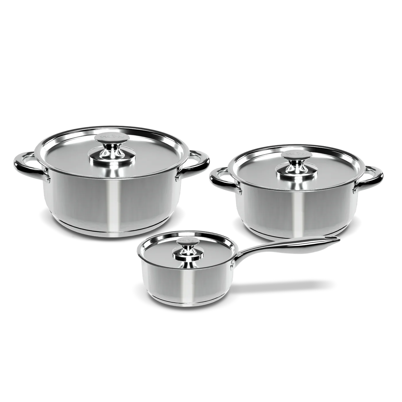 Batería de Cocina 6 Piezas Acero Inoxidable 410-6SS