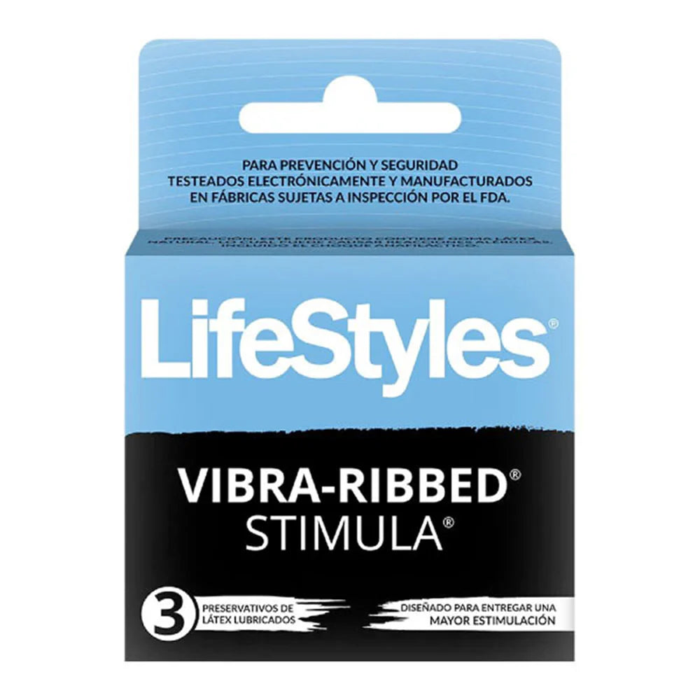 Preservativo LifeStyles Vibra Ribbed 3 Un