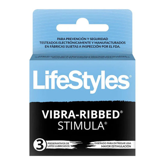 Preservativo LifeStyles Vibra Ribbed 3 Un