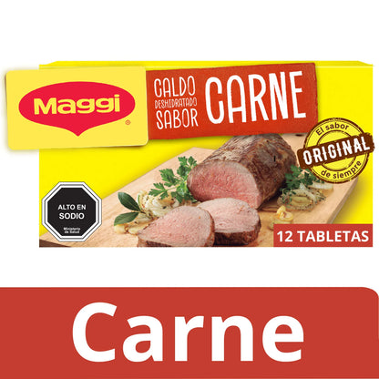 Caldo Sabor Carne 12 Tabletas Maggi 120G