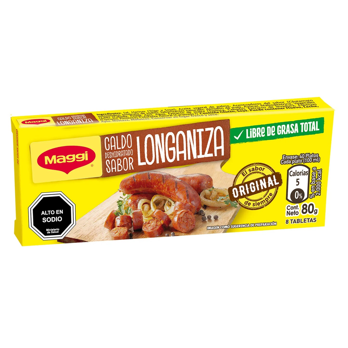 Caldo Sabor Longaniza Maggi 80g