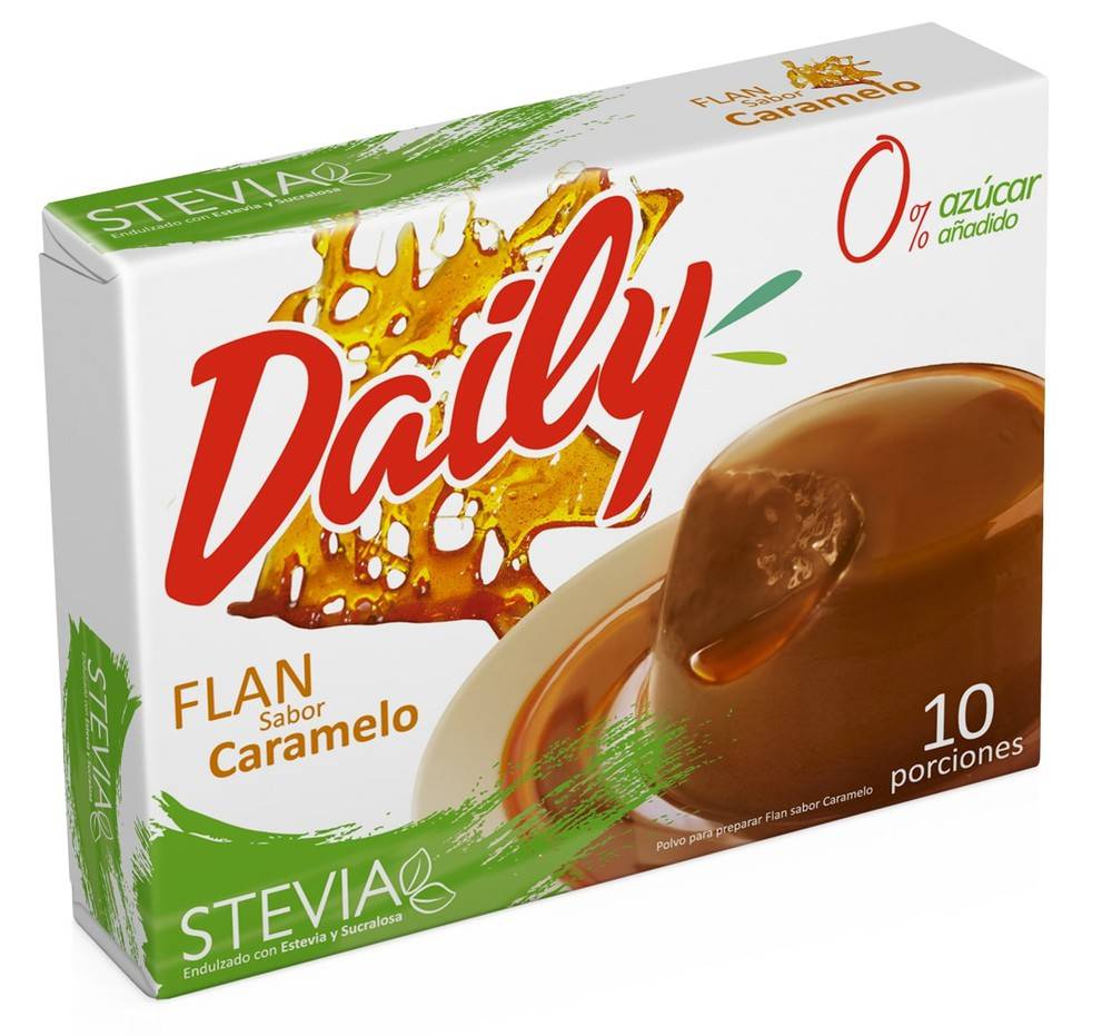 Flan Caramelo Daily Caja de 20g con 10 Porciones