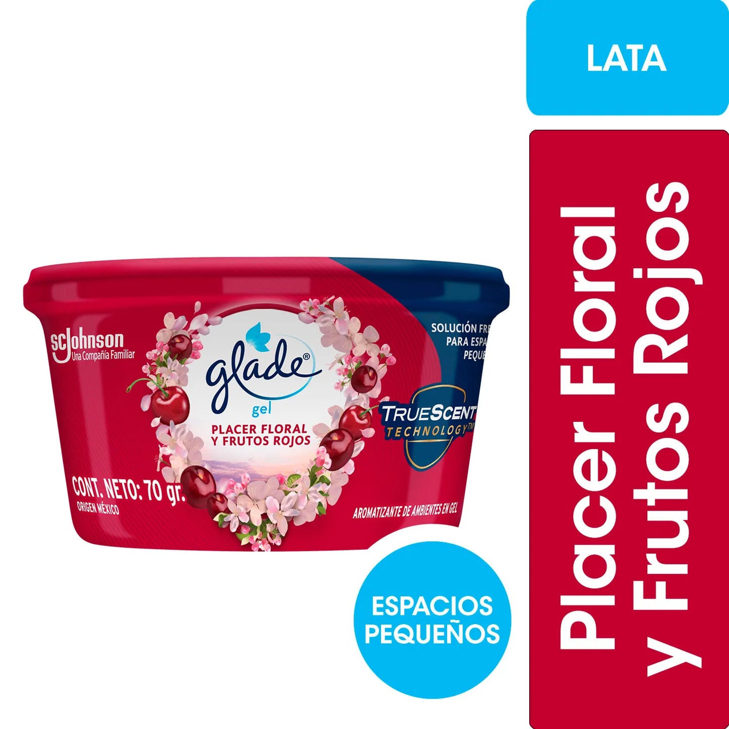 Ambientador Gel Floral Frutos Rojos Glade 70g