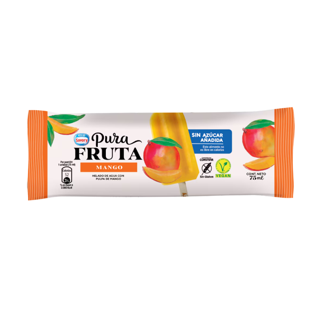 Helado Mango Pura Fruta Savory 75ml