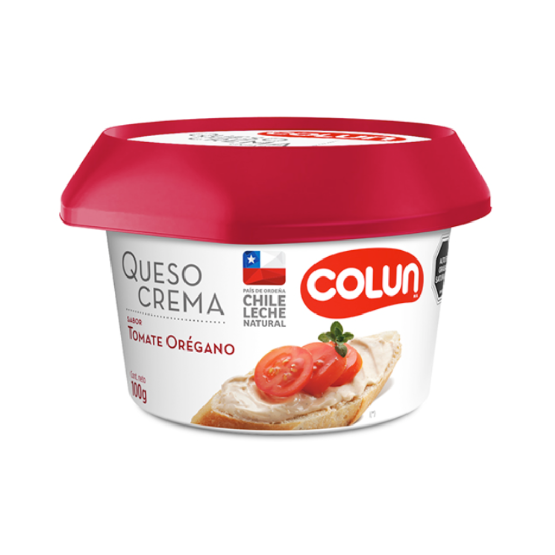 Queso Crema Tomate Oregano Colun 100g