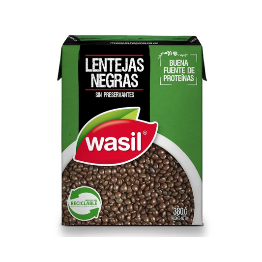 Lentejas Negras Listas Wasil 380g