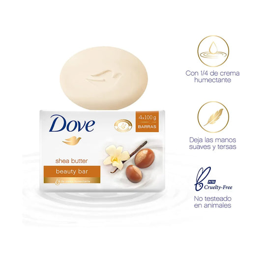 Jabon Barra Dove Karite Vainilla 100g