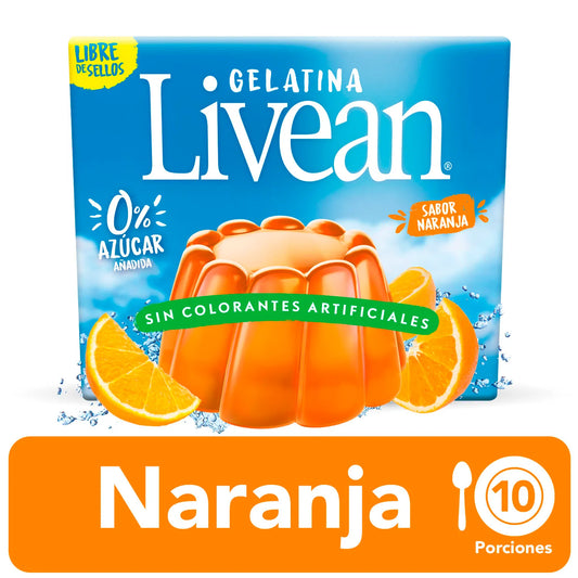 Gelatina Naranja Livean 20g