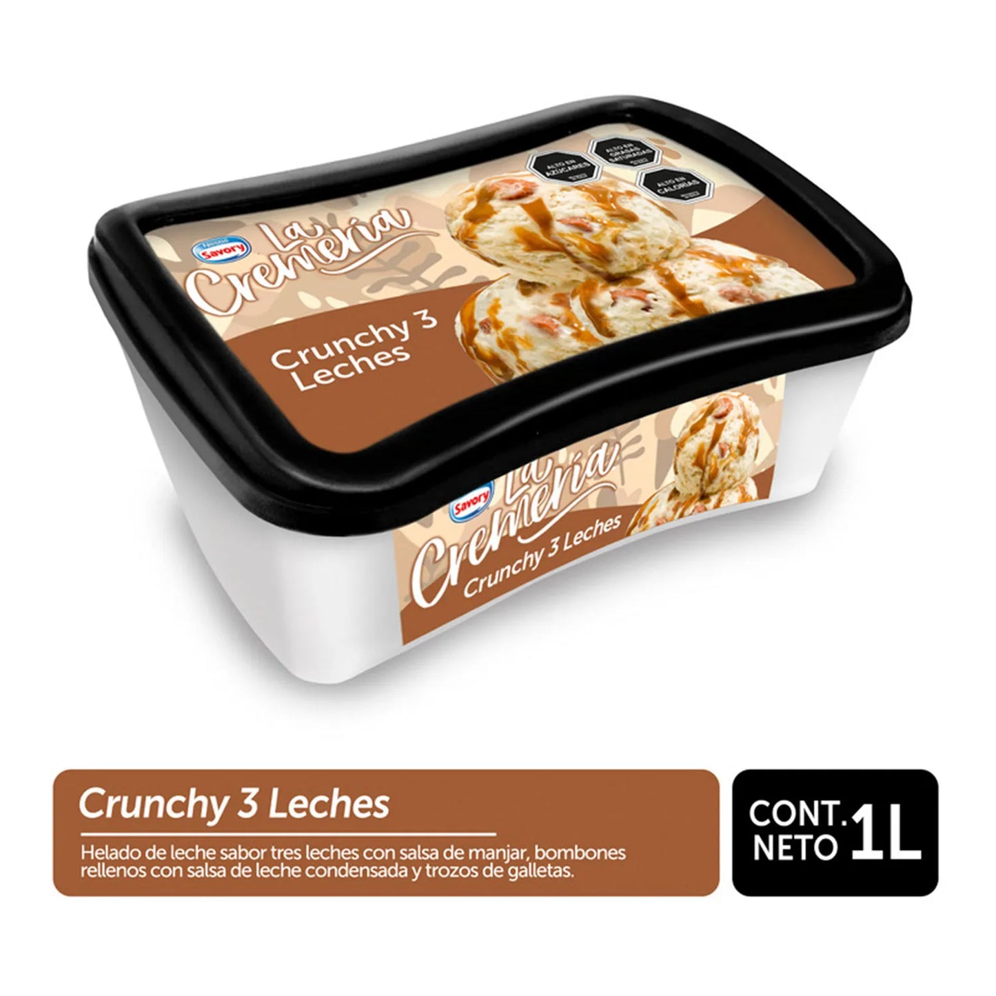 Helado La Cremeria Crunchy Tres Leches 1L