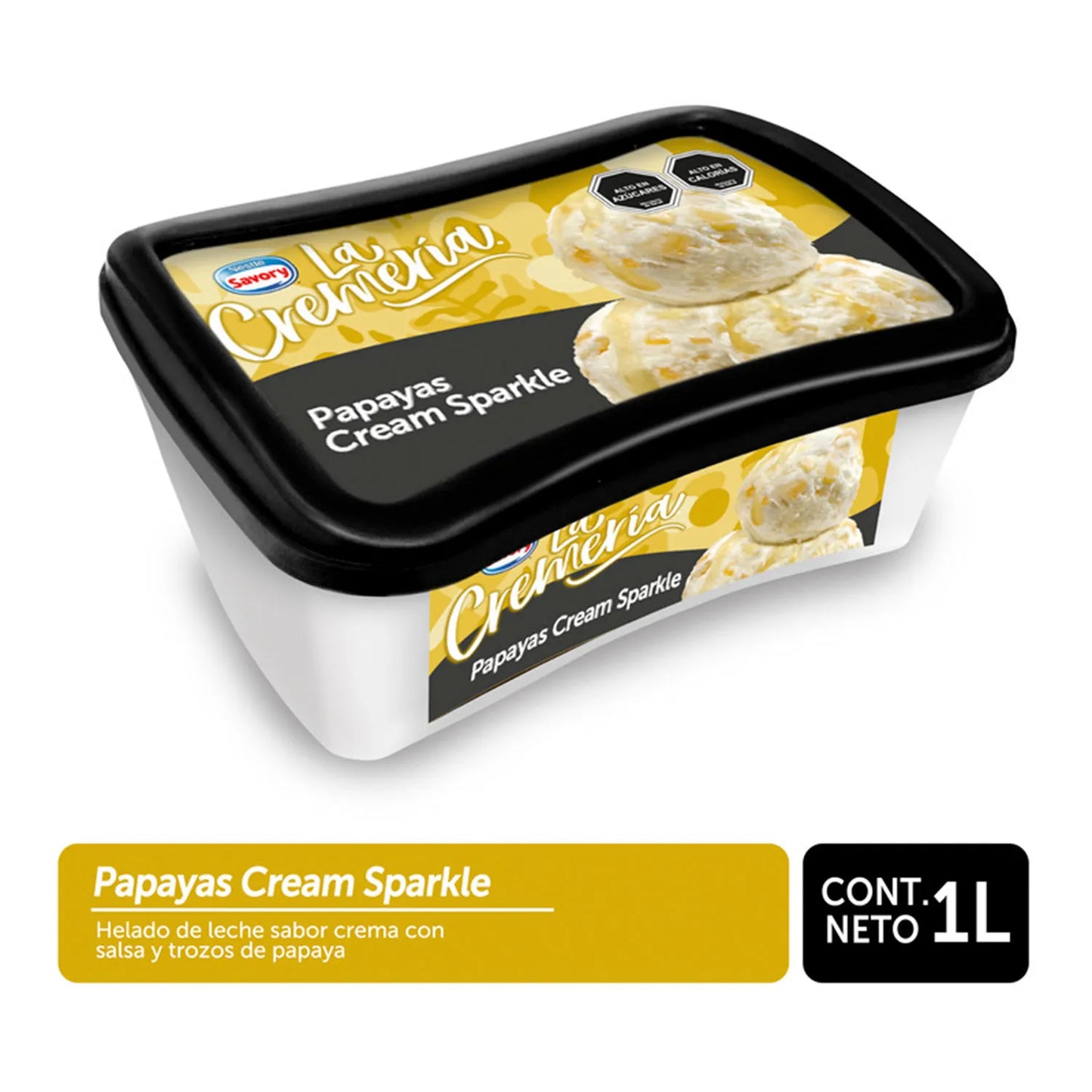 Helado La Cremeria Papayas con Crema 1L