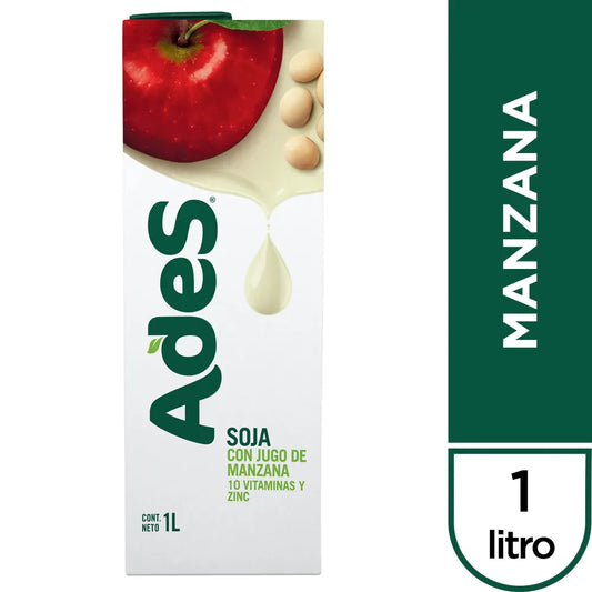 Jugo de Soja Manzana Ades 1L