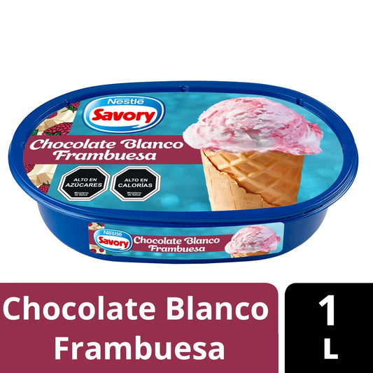 Helado Chocolate Blanco Frambuesa Savory 1L