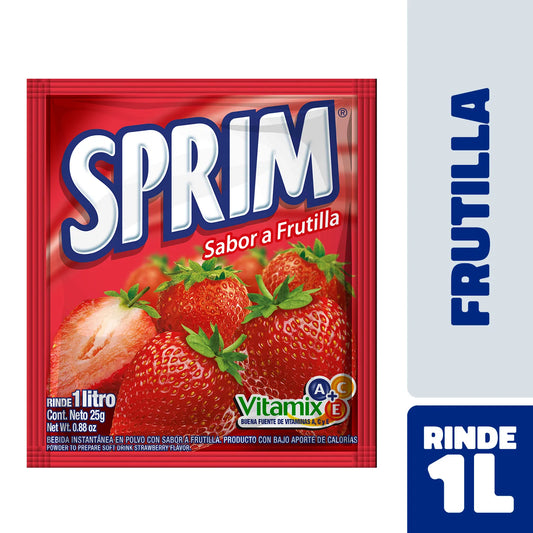 Jugo en Polvo Sprim Frutilla 25 Gr