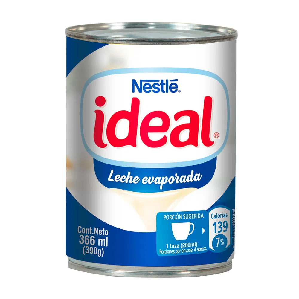 Leche Evaporada Ideal Nestle 390g