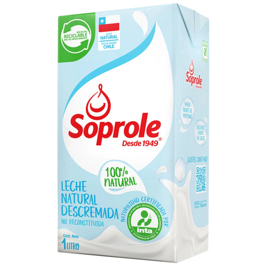 Leche Descremada Soprole 1 Lt